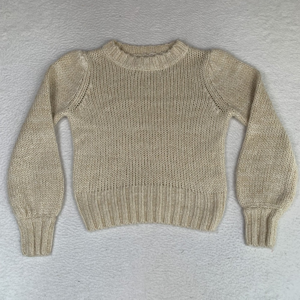 Anthropologie Greylin Cable Knit Pullover Sweater Size XS Crewneck Acrylic Ivory
